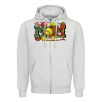 Dove Grey mom softball Zipper Hoodie - Zillion Design Studio