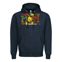 Navy mom softball Zipper Hoodie - Zillion Design Studio