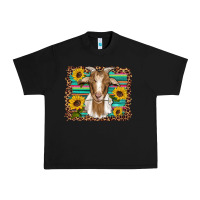 Black goat daisy sunflowers leopard serape glitter Urban Heavy Tee - Artiststas