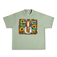 Oil Green goat daisy sunflowers leopard serape glitter Urban Heavy Tee - Artiststas