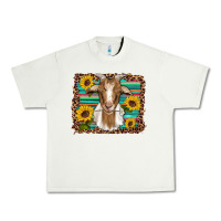 Pistachio goat daisy sunflowers leopard serape glitter Urban Heavy Tee - Artiststas