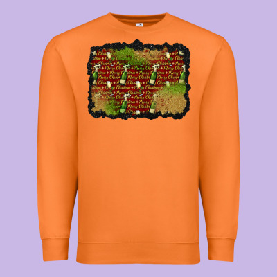 Christmas Champagne Background Premium Sweatshirt Designed By Bundleandbundleshop