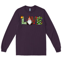 Plum Christmas Love Gnome Long Sleeve Tee - RanaPortraitStore