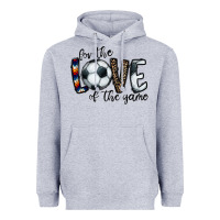 Heather Grey for the love of the game socer Heavyweight Hoodie - CowhideDigitalArt