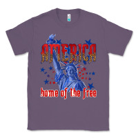 Lavender America home of the free Classic Tee - texasbilliewilder