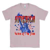 Lilac America home of the free Classic Tee - texasbilliewilder