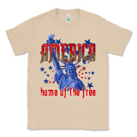 Mushroom America home of the free Classic Tee - texasbilliewilder