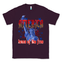 Plum America home of the free Classic Tee - texasbilliewilder
