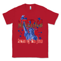 Red America home of the free Classic Tee - texasbilliewilder