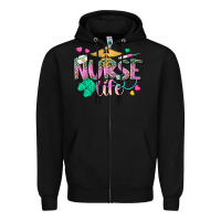 Black nurse life Zipper Hoodie - texasbilliewilder