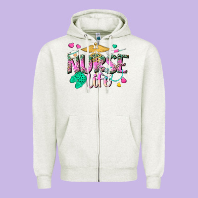 Nurse Life Zipper Hoodie Designed By Texasbilliewilder