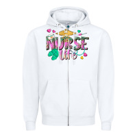 White nurse life Zipper Hoodie - texasbilliewilder