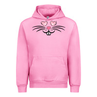 Fuchsia Pink bunny face easter Urban Hoodie - MaliasSmallBusiness
