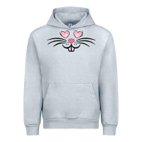 Heather Grey bunny face easter Urban Hoodie - MaliasSmallBusiness