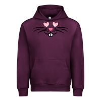Mauve Wine bunny face easter Urban Hoodie - MaliasSmallBusiness