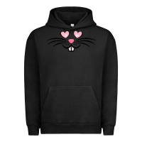 Pigment Black bunny face easter Urban Hoodie - MaliasSmallBusiness