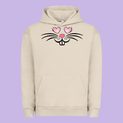 Bunny Face Easter Urban Hoodie Designed By Maliassmallbusiness