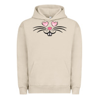 Pigment French Oak bunny face easter Urban Hoodie - MaliasSmallBusiness