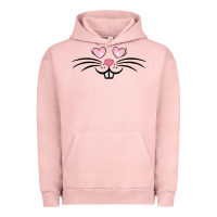 Pigment Salmon bunny face easter Urban Hoodie - MaliasSmallBusiness