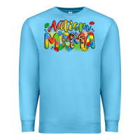 Ocean Blue autism mama Premium Sweatshirt - Artiststas