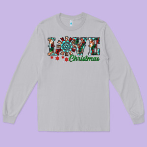 Christmas Love Windmill Long Sleeve Tee Designed By Ranaportraitstore