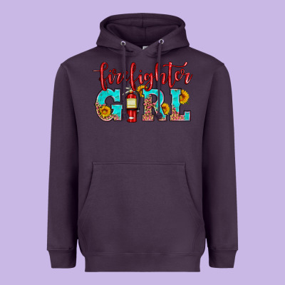 Firefighter Son Girl Heavyweight Hoodie Designed By Hra Design Shop