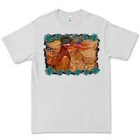 Dove Grey chicken western Premium Tee - RacoonDesign