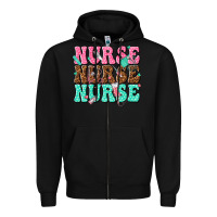 Black nurse nurse nurse Zipper Hoodie - texasbilliewilder