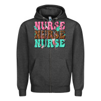 Charcoal Heather nurse nurse nurse Zipper Hoodie - texasbilliewilder