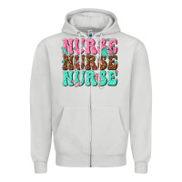 Dove Grey nurse nurse nurse Zipper Hoodie - texasbilliewilder
