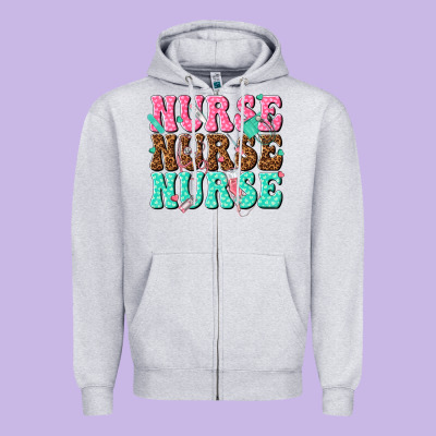 Nurse Nurse Nurse Zipper Hoodie Designed By Texasbilliewilder