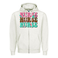 Oatmeal Heather nurse nurse nurse Zipper Hoodie - texasbilliewilder