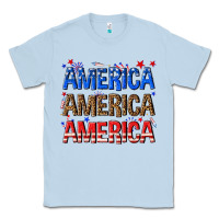 Dusty Blue America america america fourth of july Classic Tee - texasbilliewilder