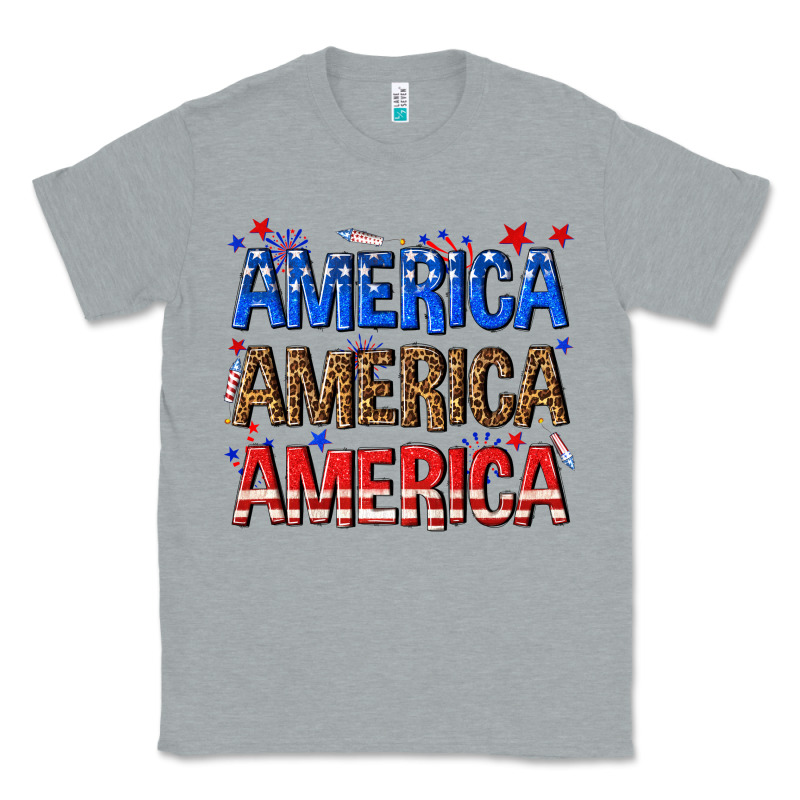 America America America Fourth Of July Classic Tee by texasbilliewilder | Teevron