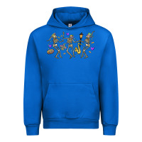 Cobalt dancing skeletons mardi gras Urban Hoodie - MaliasSmallBusiness