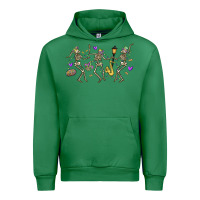 Emerald dancing skeletons mardi gras Urban Hoodie - MaliasSmallBusiness