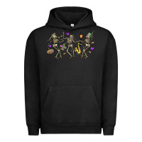 Pigment Black dancing skeletons mardi gras Urban Hoodie - MaliasSmallBusiness