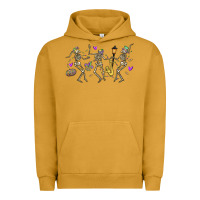 Pigment Peanut Butter dancing skeletons mardi gras Urban Hoodie - MaliasSmallBusiness