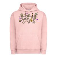 Pigment Salmon dancing skeletons mardi gras Urban Hoodie - MaliasSmallBusiness