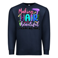 Navy making hair beautiful is kinda my thing Premium Sweatshirt - Artiststas
