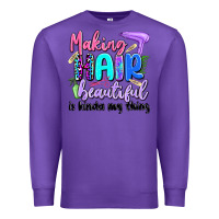 Purple making hair beautiful is kinda my thing Premium Sweatshirt - Artiststas