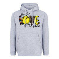 Heather Grey for the love of the game softball Heavyweight Hoodie - CowhideDigitalArt