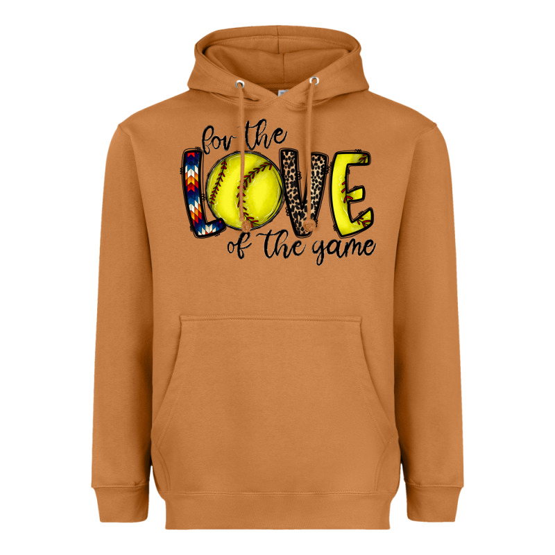 For The Love Of The Game Softball Heavyweight Hoodie by CowhideDigitalArt | Teevron