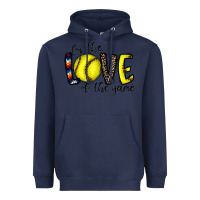 Navy for the love of the game softball Heavyweight Hoodie - CowhideDigitalArt