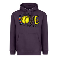 Plum for the love of the game softball Heavyweight Hoodie - CowhideDigitalArt