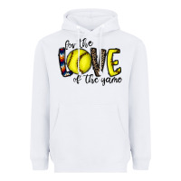 White for the love of the game softball Heavyweight Hoodie - CowhideDigitalArt