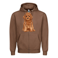 Chestnut toy poodle Zipper Hoodie - RanaPortraitStore