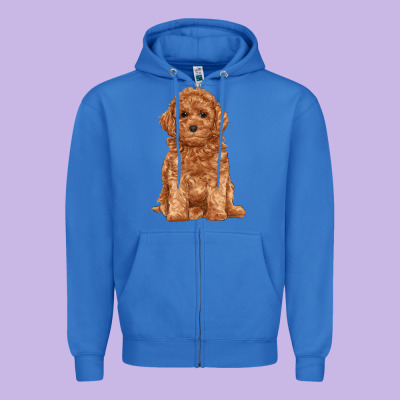 Toy Poodle Zipper Hoodie Designed By Ranaportraitstore