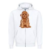 White toy poodle Zipper Hoodie - RanaPortraitStore