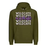 Army Green wildcats football Premium Hoodie - MaliasSmallBusiness